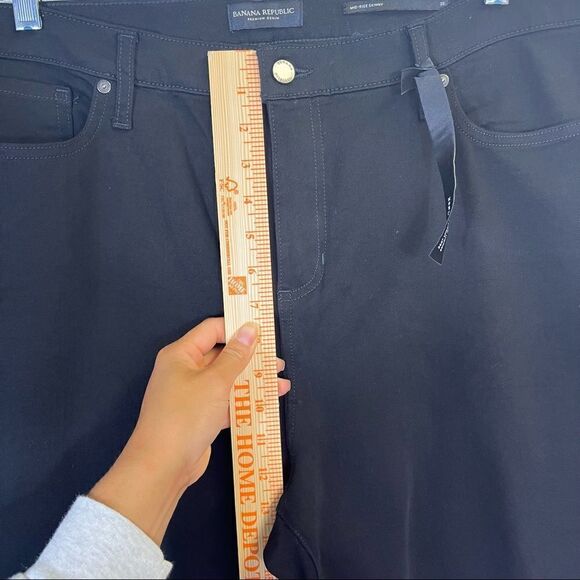 Banana Republic Black Mid Rise Skinny Jeans Size 35 - Picture 14 of 15